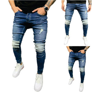 Jeans déchirés Hip-hop pour hommes et femmes, Saison 6, avec longs rubans, style High Street, Grandpa West, décontracté, ample, streetwear - Product Image 5