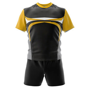 Nuevo Conjunto de Uniforme de Rugby para Hombre, Manga Corta, Transpirable, de Secado Rápido, con Estampado Completo en la Parte Delantera - Product Image 1