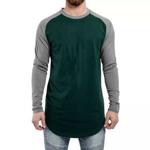 Camisetas de Manga Larga de Algodón Supima para Hombre de Alta Calidad, Transpirables, Color Granate - Product Image 1