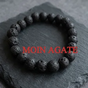 กำไลข้อมือคริสตัลหินลาวาทรงกลมแบบดั้งเดิม - Product Image 2