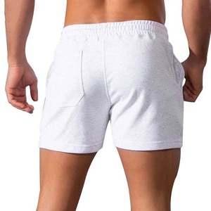 Pantalones Cortos Deportivos para Hombre, Color Gris, Cintura Media, Algodón Sólido, con Cordón, Transpirables, para Entrenamiento o Descanso - Product Image 3
