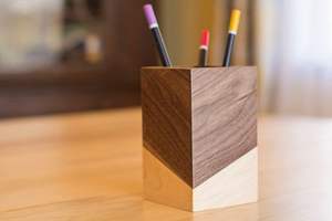 ที่ใส่ปากกาไม้อะคาเซียอเนกประสงค์เครื่องเขียนสำนักงานสไตล์ - Product Image 2