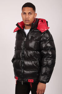 Veste matelassée à capuche ajustable avec logo personnalisé pour homme, veste matelassée en latex de haute qualité, veste matelassée d'hiver pour extérieur, veste matelassée durable - Product Image 3