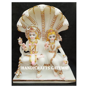 Sculpture en marbre religieux, lxmi visnu - Product Image 1