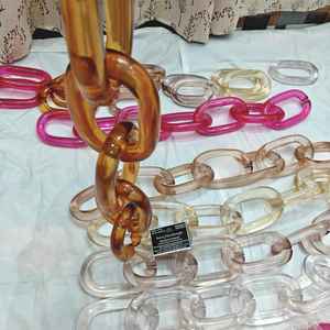 โซ่เรซิ่นปรับแต่งสีสันใหม่ ขนาดใหญ่พิเศษ สีใส สีสันหลากหลาย มีให้เลือกหลายขนาดใหญ่ - Product Image 2