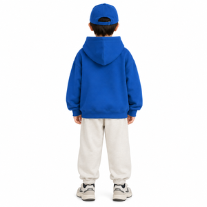 Sweat-shirt à capuche surdimensionné en molleton de coton uni, pull décontracté unisexe, style automne - Product Image 2