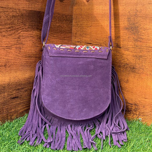 ลดกระหน่ำกระเป๋าสะพายข้างหนังนิ่มงานทำด้วยมือจากผ้าแจ็คการ์ดดีไซน์วินเทจใช้งานได้หลากหลาย - Product Image 5