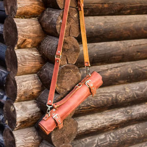 Ensemble de couteaux en cuir véritable de haute qualité, durable, sac de rangement fonctionnel pour la protection des couteaux LKR-0295 - Product Image 1