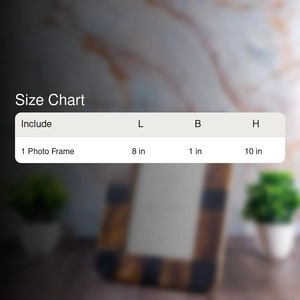 MDF & Resin Rectangular Photo <b>Frame</b> Tabletop Display Minimalist Vertical Durable Handmade Eco-Friendly Curio Craft Home Decor - Product Image 6
