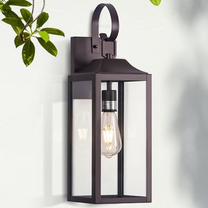 Black Metal Glass Wall <b>Lantern</b> Vintage Edison Bulb Outdoor Indoor Wholesale - Product Image 2