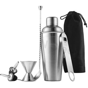 Ensemble de bar en acier inoxydable outils de barman de vin shaker à cocktail - Product Image 1