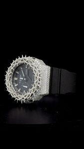 Reloj GShock GA-2100 Personalizado con Diamantes de Imitación, Bisel de Espinas, Esfera Negra, Reloj de Lujo Estilo Hip Hop para Hombre - Product Image 2