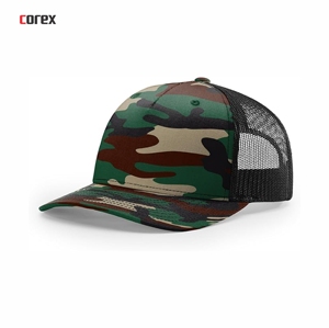 Casquette Trucker en Maille Camouflage Personnalisée 5 Panneaux Ajustable Respirante Imperméable Extérieur Décontractée Unisexe Hiver Pêche Voyage Mode - Product Image 1
