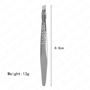 Pinzas de Cejas de Acero Inoxidable Premium, Color Personalizado, Logotipo Personalizado, Punta Inclinada y Puntiaguda, Empuñadura con Puntos, Herramienta de Belleza OEM - Product Image 2