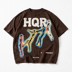 HQR Apparel <b>Men's</b> Regular Fit <b>Yellow</b> <b>T</b>-<b>Shirt</b> Solid Pattern Casual Short Sleeve O-Neck Cotton Jersey Breathable 320g - Product Image 5