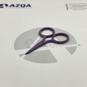 Tijeras de Bordado Mini de Acero Inoxidable con Recubrimiento de Color Morado Suave, Tijeras para Cortar Hilo de Punta Fina Ultra Afiladas, Herramienta Profesional - Product Image 5