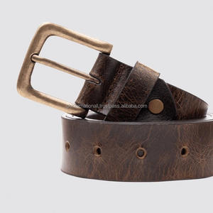 Fashion Custom Men's 100% Cowhide <b>Genuine</b> <b>Leather</b> <b>Belt</b> With Solid Brass Buckle Business Casual <b>Belt</b> - Product Image 2