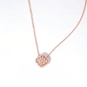 Moissanite IGI Certified Cluster Lab Diamond <b>Pendant</b> Necklace 18K <b>Solid</b> <b>Gold</b> Round Cut Lab Diamond Proposal <b>Pendant</b> Necklace - Product Image 5