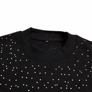 Camisetas Oversize de Algodón Transpirable con Pedrería para Hombre, Estilo Urbano, Ajuste Holgado, para Uso Diario, Camiseta de Verano Holgada para Hombre - Product Image 2