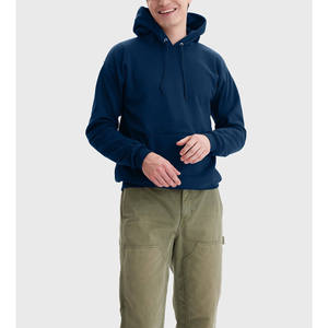 Sweat-shirt à capuche épais en coton bleu surdimensionné style vintage pour homme, idéal pour la course, le hip-hop, l'hiver et les activités de plein air, avec cordon de serrage et broderie 3D - Product Image 6