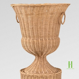 Cesta de Mimbre Natural Hecha a Mano, Florero Decorativo, Maceta, Decoración del Hogar, Centro de Mesa, Decoración Rústica Boho para Mesa - Product Image 2