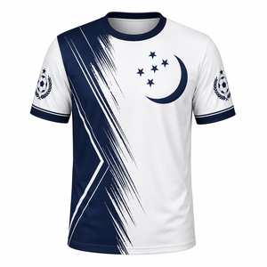 Maillot de football d'hiver personnalisé OEM, unisexe, col en V, noir menthe, imprimé par sublimation, anti-humidité, 100 % polyester, athlétique - Product Image 3