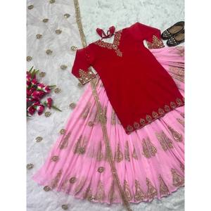 Designer Women's Party Wear Lehenga <b>Set</b> with Fancy Top New Style - Product Image 2