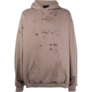Nouveau sweat-shirt streetwear pour homme, col cheminée, en polaire, imprimé effet vieilli sur toute la surface, chaud pour l'automne, tendance mode - Product Image 5