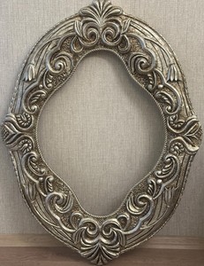 Oval <b>Silver</b> Baroque Wall <b>Mirror</b> Ornate <b>Silver</b> <b>Frame</b> <b>Mirror</b> | Elegant Luxury Decor - Product Image 3