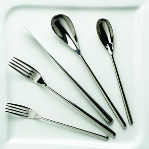 Juego de cubiertos de metal duradero y elegante para mesa de comedor, utensilios de cocina de calidad premium, juego completo. - Product Image 1