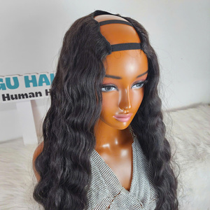 Unprocessed Natural <b>Wavy</b> Half <b>Wig</b> Vietnamese Raw Hair Vendors Super Double Drawn Hot Sale 8 inches - 40inches - Product Image 4