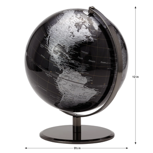 Escultura Moderna de Globo Terráqueo Giratorio de Metal, Mapa del Mundo Negro, Decoración Hecha a Mano, Educativa para el Hogar y la Oficina, al Mejor Precio - Product Image 4