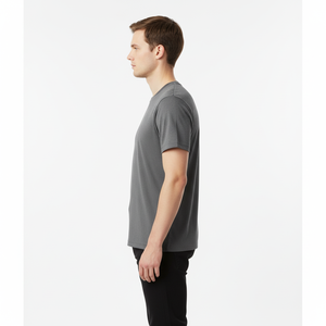 Camiseta Esencial Premium para Hombre, Cuello Redondo, Manga Corta, Algodón, Color Sólido, Ultra Suave y Transpirable, Personalizable, 220g, Corte Regular - Product Image 2