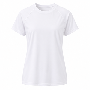 T-shirt en toile écologique pour femme, coupe ajustée, streetwear, impression de logo personnalisé, respirant, 100% polyester, nouveau style, vente en gros OEM - Product Image 1