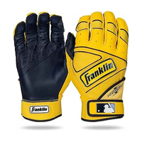 Gants de frappe en cuir jaune Franklin 2026 avec fermeture auto-agrippante, unisexe, pour entraînement adulte
