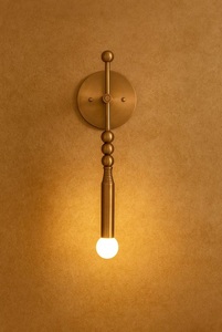 Modern Brass Art Deco Wall <b>Sconce</b> Geometric Design 100% Handmade Indoor <b>Lighting</b> Fixture for Home Office Home Decor - Product Image 5