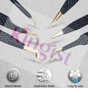 Pointed Tip Stainless Steel Flower Eyebrow Tweezers Eye Brow Trimmer Eyelash Clip Set for Cosmetic Makeup <b>Tool</b> - Product Image 4