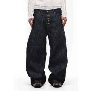 2026 <b>Men's</b> Unisex Casual Baggy <b>Jeans</b> Vintage Fade Eco-Friendly Quick Dry Button Summer/Spring Autumn/Winter Wide Leg Denim Pants - Product Image 6