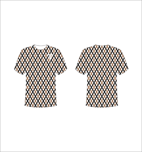 Camiseta de Manga Corta con Estampado Geométrico para Hombre, Cuello Redondo, Corte Regular, Estilo Casual, Impresión Digital, Transpirable, de Poliéster - Product Image 1