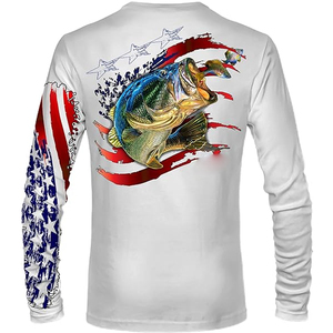 Maillot de pêche personnalisé pour homme à manches longues, respirant, séchage rapide, protection UV, 100 % polyester - Product Image 5