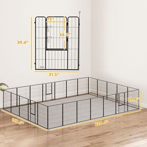 Recinto/Gabbia per Animali Domestici in PVC e Poliestere alla Moda per Cani e Gatti, per Uso Interno ed Esterno, con Chiusura a Corda, Ideale per Viaggiare - Product Image 4