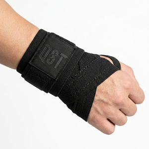 Custom Non-Slip Nylon Wrist Wraps for Weightlifting Gym Training Breathable <b>Hook</b> & Loop Support OEM Custom Logo Unisex - Product Image 5