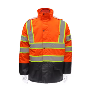 เสื้อแจ็คเก็ตนิรภัยสำหรับฤดูหนาวแบบ Hi Vis Class 3 กันน้ำ พร้อมแถบสะท้อนแสง ผลิตจากโพลีเอสเตอร์ที่ทนทาน และสามารถปรับแต่งโลโก้ได้ - Product Image 3