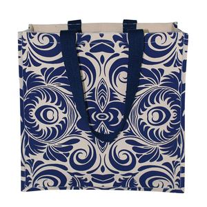 Bolsa de Mano Exclusiva de Gran Capacidad, Personalizada con Estampado Floral, Impermeable, Laminada, de Lona, para Vino, Bodas, Playa, con Asa de Algodón - Product Image 1