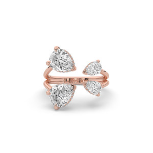 Bague de fiançailles et d'anniversaire solitaire en or massif 14 carats avec diamant ovale brillant de 4,22 carats créé en laboratoire, design unique et léger - Product Image 5