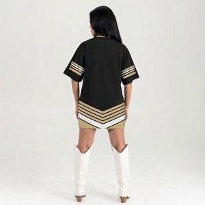 เสื้อฟุตบอลอเมริกันสีขาวหมายเลข 41 แถบสีทองดำ คอวี แขนสั้น ทรงปกติสำหรับผู้ชาย โพลีเอสเตอร์ดูดซับความชื้น - Product Image 6