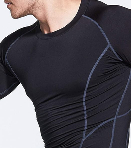 Custom <b>Compression</b> <b>Shirt</b> Rash Guard Short Sleeve Fitness <b>Shirt</b> for Gym Training Breathable Sportswear - Product Image 5
