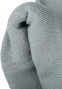 Bonnet en tricot gris personnalisé avec logo brodé, unisexe, pour adulte, chapeau d'hiver, couleur unie, design côtelé, bonnet chaud en acrylique - Product Image 5
