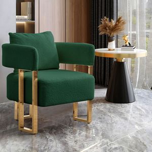 Silla Lateral Moderna TS con Patas de Metal Dorado, Silla Decorativa para Sala de Estar sin Ruedas, para Área de Vestir o Sala de Recepción - Product Image 3