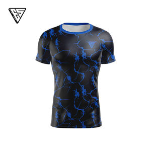 Venta al por Mayor de Rashguards Unisex de Poliéster/Nailon Transpirables, Antibacterianos y Ecológicos para BJJ - Manga Corta, Descuentos por Volumen, Envío en 7 Días - Product Image 3